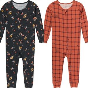 Gerber Baby Footies - Charcoal and Rust